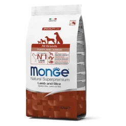 MONGE Puppy All Breeds - Cachorro Todas las Razas Cordero y Arroz 2.5 Kg