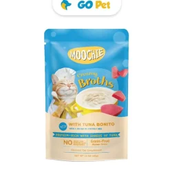 Moochie Cat Creamy Broths with Tuna Bonito Pouch 40 Gr - Sopa Cremosa de Atún Bonito