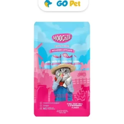 Moochie Tuna, Goat Milk & Strawberry 15 Gr x 5 Und - Snack para Gato Sabor Atún, Leche de Cabra y Fresa