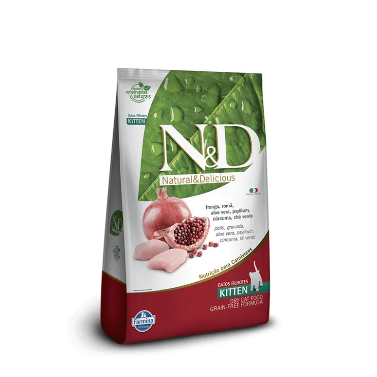 N & D N&D Feline Kitten Frango e Roma - Gatito Pollo y Granada 7.5 Kg