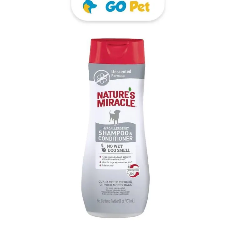 NATURE'S MIRACLE Natures Miracle Shampoo & Acondicionador Hipoalergénico 473 Ml