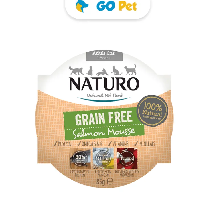 Naturo Gato Adulto Mousse de Salmón 85 gr
