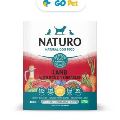 Naturo Perro Adulto Cordero con Arroz y Vegetales 400 gr