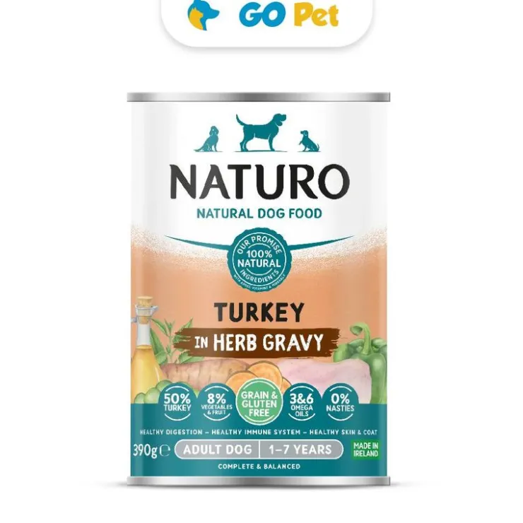 Naturo Perro Adulto Pavo con Frutas y Vegetales - Libre de Gluten y Granos 390 gr