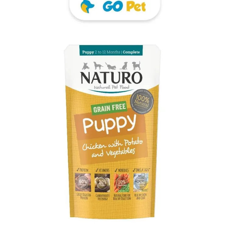 Naturo Perro Cachorro Pollo, Papa y Vegetales - Libre de Granos Pouch 150 gr