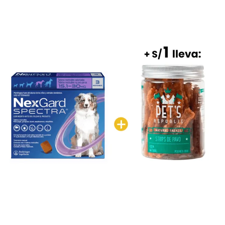 Nexgard Spectra L (15-30 Kg) x 3 Tabletas