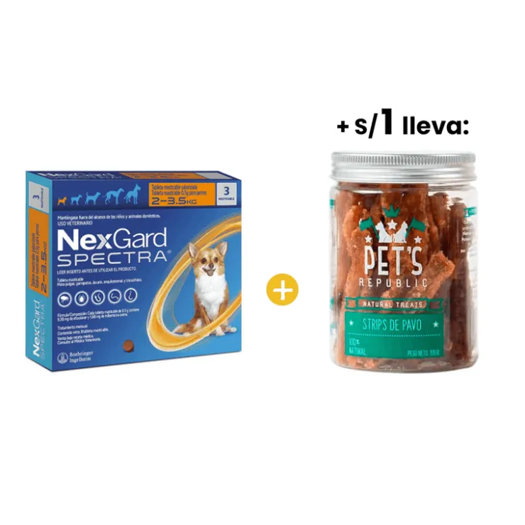Nexgard Spectra XS (2-3.5 Kg) x 3 Tabletas