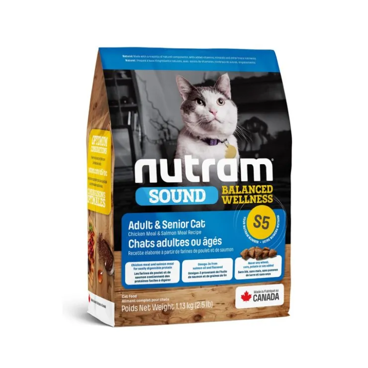 Nutram S5 Sound Adult & Senior Cat 5.4 Kg - Adulto y Adulto Mayor