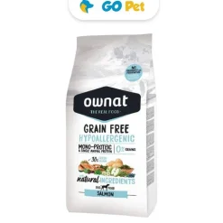 Ownat GF Hipoalergénico Salmón 12 Kg - Adulto Todas las Razas - Libre de Granos