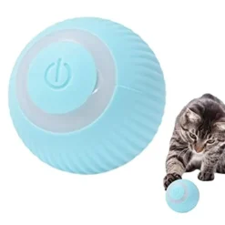 Sin Marca Pelota Rodante Automatica Con Luz Led Celeste