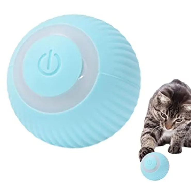 Sin Marca Pelota Rodante Automatica Con Luz Led Celeste