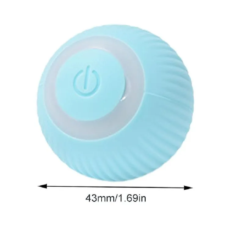 Sin Marca Pelota Rodante Automatica Con Luz Led Celeste