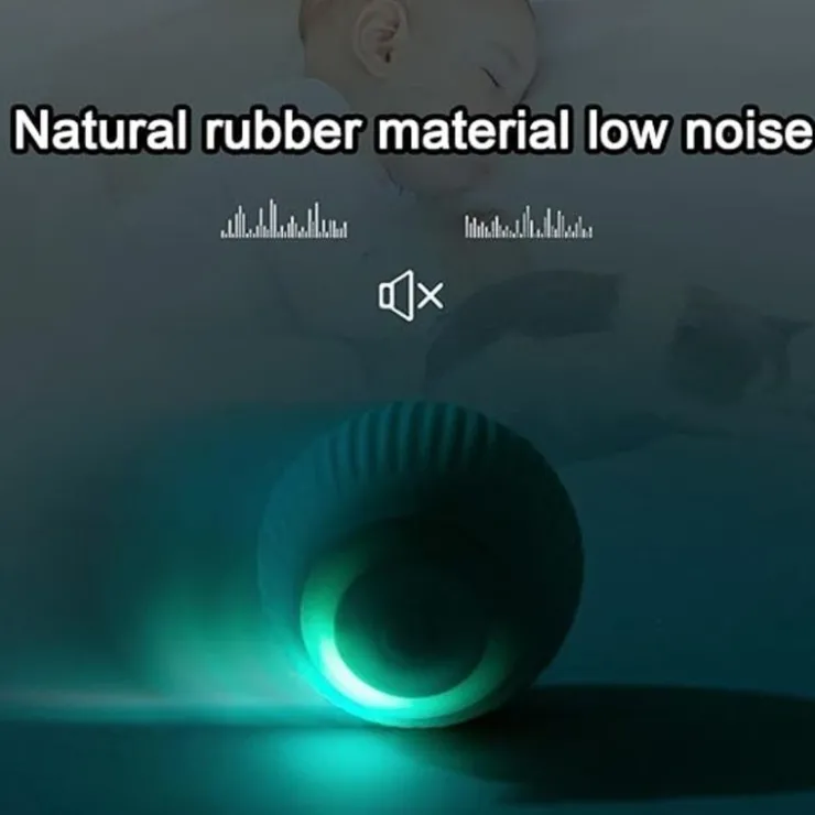 Sin Marca Pelota Rodante Automatica Con Luz Led Celeste