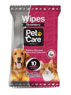 Pet Care Toalla Húmeda x 10 - Fresa