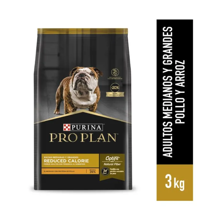 Pro Plan Adult Reduced Calories 3 Kg - Adulto Raza Med/Grande Bajo en Calorías