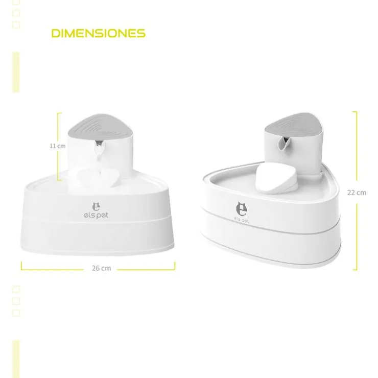 GoPet USA Qhalitech Fuente de Agua Automática para Gatos Modelo Coral