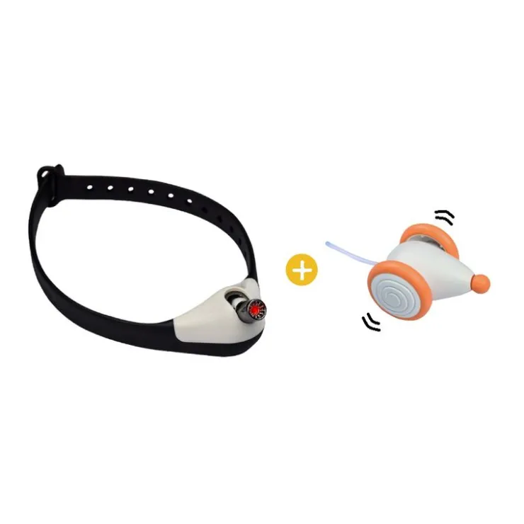 GoPet USA Qhalitech Juguete Collar Laser para Gatos + Ratón Interactivo Wicked Cheerble Melón