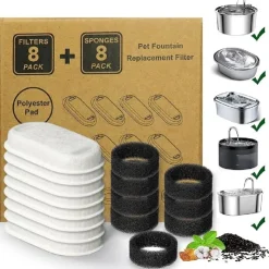 QUÉ PATAS PET SHOP Que Patas Caja de Filtros de Fuente de Agua 8 und