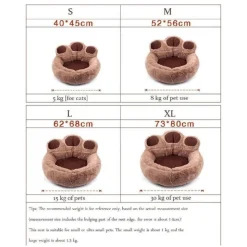 QUÉ PATAS PET SHOP Que Patas Cama Pata de Oso