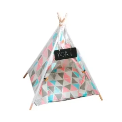 QUÉ PATAS PET SHOP Que Patas Cama teepee Triángulos Multicolores