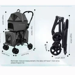 QUÉ PATAS PET SHOP Que Patas Coche Desmontable de Dos Pisos