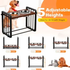 QUÉ PATAS PET SHOP Que Patas Comedero Doble Elevado para Perros Grandes