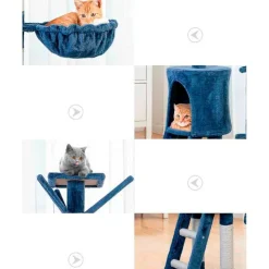 QUÉ PATAS PET SHOP Que Patas Gimnasio para Gatos 5 niveles - Marrón