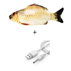 QUÉ PATAS PET SHOP Que Patas Pez Carpa Cruciana Juguete para Gato Usb
