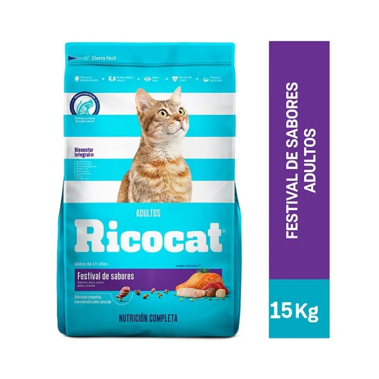 Ricocat Adulto Festival de Sabores 15 Kg