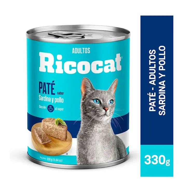 Ricocat Adulto Pate Sardina y Pollo Lata 330 Gr