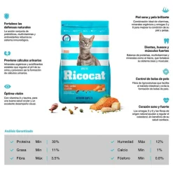 Ricocat Adulto Pollo, Sardina y Salmón 15 Kg