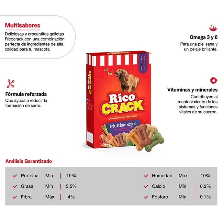 Ricocrack Multisabores Adulto Todas las Razas Cj. 200 g