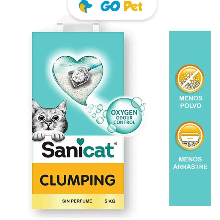 SANICAT Clumping 5 kg - Arena Aglomerante para Gatos