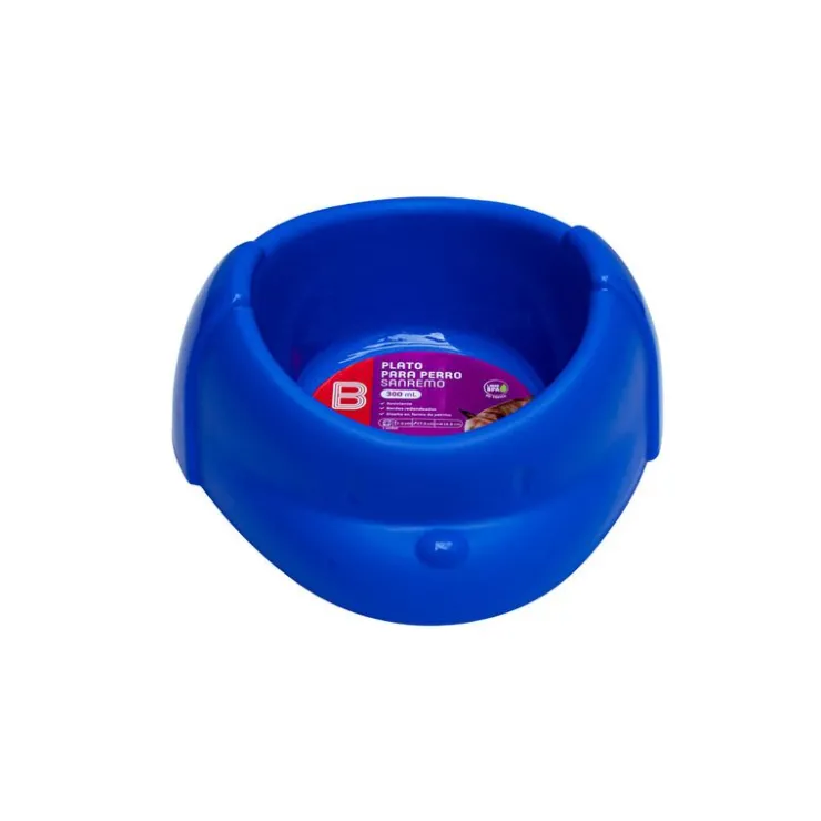 SANREMO Plato para Perro 300 ml Azul