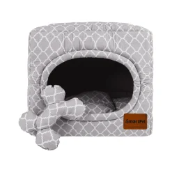 Smartpet Cama Cubo Convertible TS Plomo - Small - Interior: 33cm x 24cm - Exterior: 47cm x 35cm