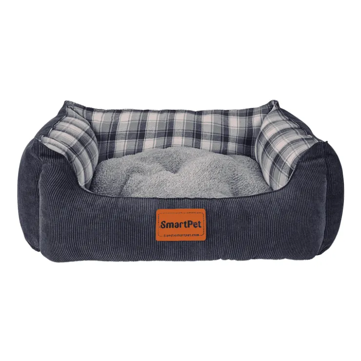 Smartpet Cama Premium Invierno T4 Azul - Talla 4 - Interior: 40cm x 30cm - Exterior: 65cm x 52cm