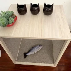 The Cat Design Mesa Rascadora de Melamine Beige