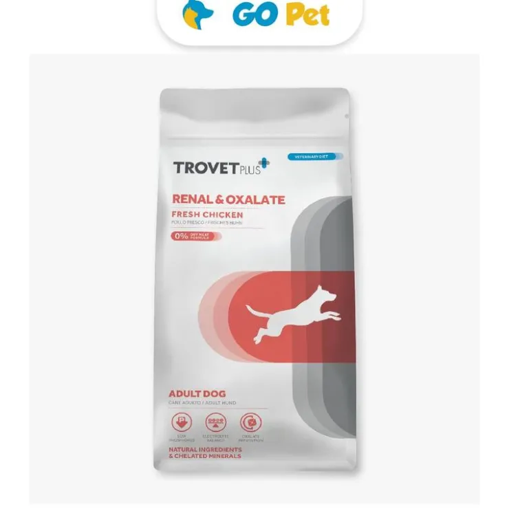 Trovet Plus Adult Dog Renal & Oxalate Fresh Chicken 10 Kg - Renal y Oxalato Urinario - Pollo - Vencimiento 04.07.2025