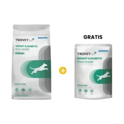 Trovet Plus Adult Dog Weight & Diabet Fresh Chicken 3 Kg - Control de Peso y Diabetes - Pollo - Vencimiento 04.07.2025