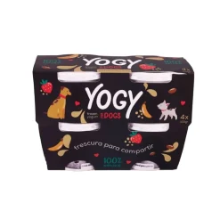 YOGY Helado de Yogurt 100% Natural de Fresa y Plátano - 4 und x 100 gr
